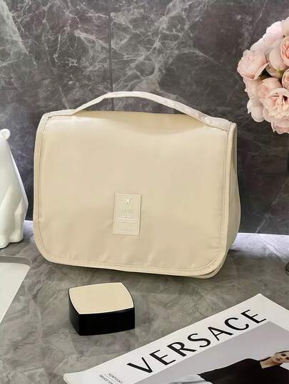 حقيبة تجميل قابلة للتعليق للاستخدام في الحمام، حقيبة تخزين مستحضرات التجميل المحمولة مقاومة للماء، منظم ومخزن مستحضرات التجميل، ضروريات السفر والمدرسة والشاطئ والعطلات