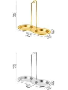 1pc Stainless Steel Pot Lid Rack, Utensil Holder, Multifunctional Spoon Rack, Kitchen Decor Tool, Hot Pot Accessory - Multicolor - View 8