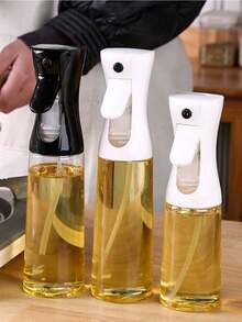 500ml/300ml/200ml Pump Spray Oil Bottle, Household Seasoning Bottle, Dust-Proof Oil Control Bottle For Air Fryer, Refillable Spray Bottle With Mist Nozzle, Portable Transparent Travel Spray Bottle For Cooking Oil, Plant Watering, Hair Salon, Cosmetics