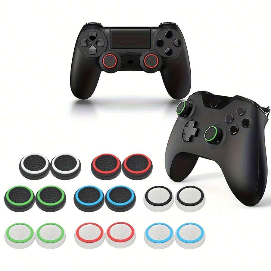 Tapas de silicona de doble color para control de juegos: mejora tu experiencia de juego con tapas de silicona para palancas de mando y botones - Multicolor - Ver 1