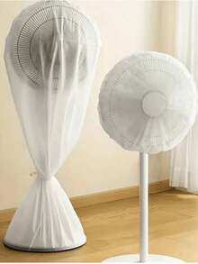 1Pc Electric Fan Dust Cover, Anti-Pinch Flashlight Fan Protective Cover Mesh Cover Dust Cover, Home Appliance Dust Cover Storage Bag, Suitable For School, Office, Home, Travel, Dormitory, Autumn And Winter Storage Home Storage Autumn And Winter Decoration,School Stuff. Decorations. - Multicolor - View 2