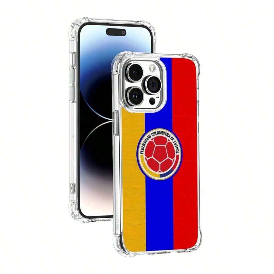 Funda Bandera Colombia Jersey Compatible Con iPh y Sam, Protector Antigolpes Ensamblada En México - Multicolor - Ver 1