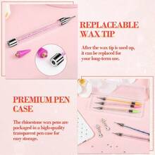 5 Pack Dotting Pen, Dual - Ended Gems Crystals Studs Wax Pencil Picker Tools Pens Nail Art Decoration, Painting