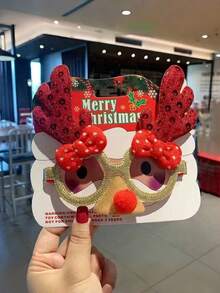 7/4/3/2/1件圣诞眼镜，圣诞装饰，附赠卡纸，卡通眼镜，情侣圣诞礼物，新年礼物，圣诞服装道具，圣诞礼物 - 彩色 - 查看 11