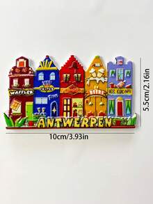 1 pieza Imán de nevera de recuerdo de viaje con flores de Bruselas, Amberes, Gante y Dinant, Bélgica, para decoración del hogar