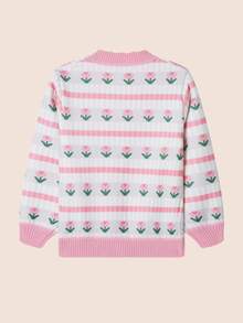 enmi bear Baby Mädchen Strickjacke, thermisch gefütterte gestrickte Oberbekleidung, neue Herbst/Winter Kinderkleidung, stylisch für Kleinkind & Baby Mädchen