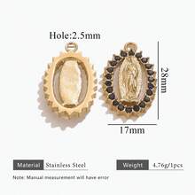 1 szt. Stal nierdzewna 18K pozłacana olejkiem kroplowym i diamentami, wielostylowe wisiorki DIY, zawieszki z zawieszkami, akcesoria do tworzenia biżuterii, akcesoria do tworzenia biżuterii damskiej ze stali nierdzewnej, biżuteria damska ze stali nierdzewnej, akcesoria damskie, odpowiednie do codziennego noszenia przez kobiety i na okazje, na prezent - wisiorek - Zobacz 16