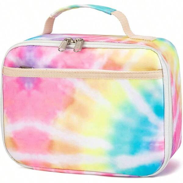 Lunch Box Boys Girls Insulated Lunch Cooler Bag Reusable Lunch Tote Kit For School Travel 094 Tie Dye