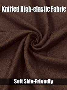 RNU Brown Coffee Color Women's Simple High Neck Stretch Base Slim Women Casual Club Business Casual Concert Outfit Office Outfits Old Money Style Hot Solid Color Ribbed Knitted Fabric High Elastic Ultra Soft Comfortable Skin-Friendly Bodycon Slim Fit Casual Daily Sexy Party Street Vacation Travel Date Spring/Summer/Autumn/Winter Sleeveless Waist Strap New Long Dress