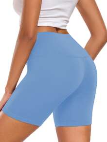 1 Pcs Wirarpa Women's Buttery Soft Biker Shorts High Waisted Workout Running Bicycle Cycling Yoga Spandex Shorts 6" - Sinh tố xanh - Xem 9