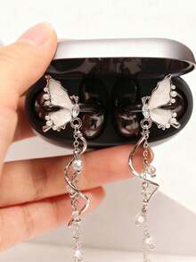 Decorative Clip-On Accessories For Freeclip Headphones, Bluetooth Headphone Decor Butterfly Tassel Mermaid Tail Clip-On Charms, Niche High-End Headphone Clip Accessories (Headphones Not Included, Only Selling Decorative Clips) - Multicolor - View 2