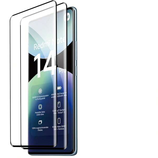 2pcs Tempered Glass Screen Protector For Xiaomi Redmi Note 14 Pro 4G / Redmi Note 14 Pro 5G / Redmi Note 14 Pro Plus, Suitable For Xiaomi Redmi 13 Pro Plus