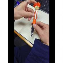 8 Pack Cute Face Mop Stylus Ballpoint Pens, 1.0mm Black Ink, Kids Back To School Stationery, Holiday Party Favors - Mix 8PCS - View 10