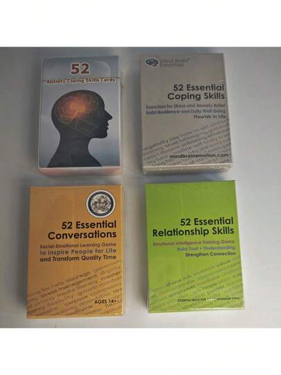 52 Essential Coping Skills: A Board Card Game Suitable For Family And Couples Gatherings, Interactive Fun Skill Cards, Stress-Relieving Cards, Bringing Warm Moments Of Communication, A Holiday Gift For Christmas And Valentine's Day