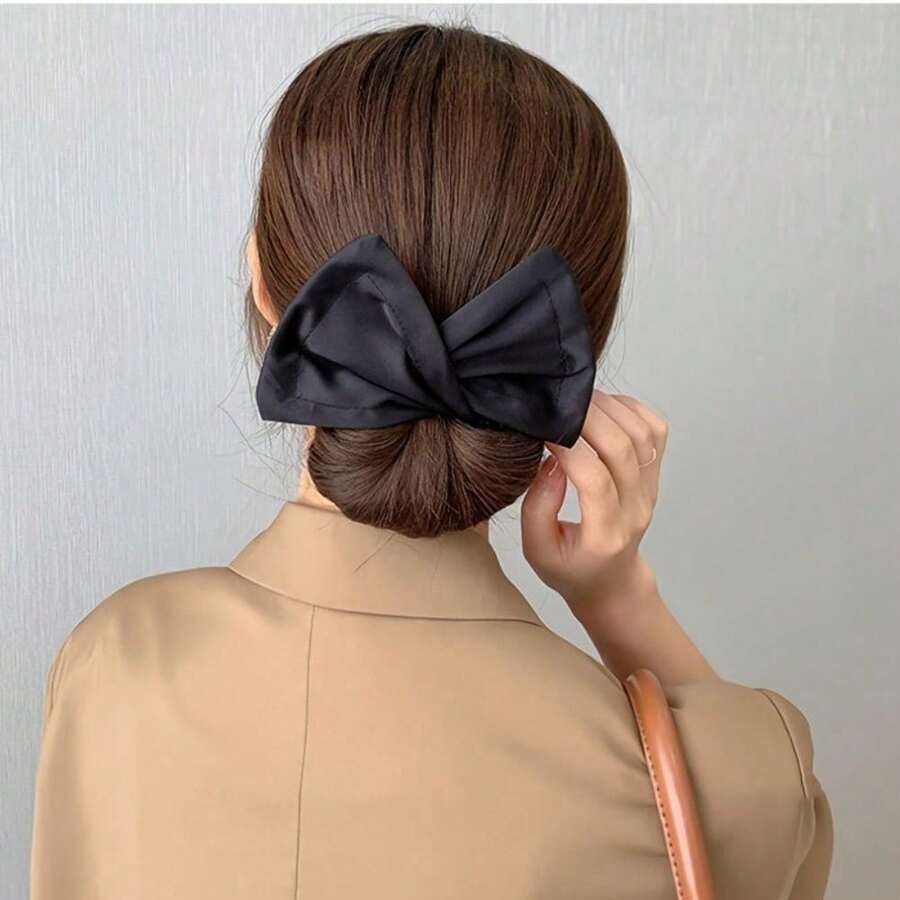 Women's Bun Styler & Ponytail Clip - One Touch Elegant Hairstyle, No Frizzy Grip, Daily Use For Red/Black Wedding Parties - Quickly Create Hair Accessories Tools, Simple Design, Stable And Fixed, Essential For The Office - Black - View 1