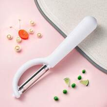 1-Pack Multi-Function Stainless Steel Vegetable Peeler – Comfortable Grip For Effortless Peeling Of Potatoes, Carrots, Cucumbers & More – Includes Built-In Blemish Remover For Flawless Results – Ideal For Home Cooking, Meal Prep & Professional Kitchens-Durable Kitchenware - Multicolor - View 5