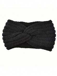 3 piezas Diadema calentadora de orejas de invierno, diadema tejida gruesa para clima frío para niños y adultos, accesorios para el cabello