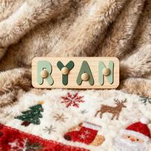 [New Color And Font] Customized Children's Educational Toy, Customizable Baseplate Pattern, Support 1-10 Letter Customization, Made With Premium Muted Colors, Helps Develop Baby's Letter Recognition, Suitable As Newborn Gift And Christmas Gift