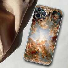 Fresh Michelangelo Creation Of Adam Phone Case Cover Compatible With  14 13 12 Mini 11 Pro XS Max X XR SE 6 7 8 Plus Soft Silicone Cover, Cover Compatible With  17 Case,  17 Pro Case,  17 Pro Max Case - A8 - 查看 6