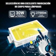 Reflector Led 30w Luminario Exterior R18w30mm30 Tianlai Slim Carcasa Negro Luz Blanco frío - Negro - Ver 3