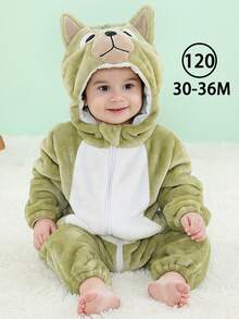 MICHLEY 1Pc Baby Autumn Winter Long With Double Zipper Cartoon Sleeping Bag Elk/Shark/One-Horned Dragon/Leopard Cute Comfortable With Hat Unisex Baby Supplies Suitable For Indoor Outdoor Halloween Christmas Festival Wear