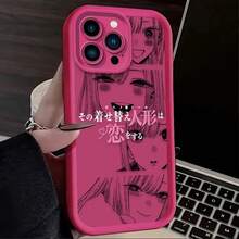 Anime Cute Kitagawa Phone Case Covercompatible with  17 Air 16 16E 15 14 13 12 11 Pro Max X XS X S Max XR SE 2020 SE4 7 8 Silicone Cover,Covercompatible with  17 Hülle, 17 pro Hülle, 17 promax Hülle