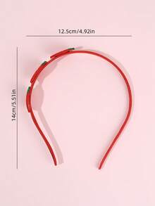 2pcs Girls Cute Strawberry And Cherry Hair Band Fashionable & Delicate Strawberry Decor Headband For Teen - Multicolor - View 7