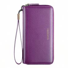 Cartera de gran capacidad con estilo vintage de OBCREATOR - Monedero con cremallera doble, múltiples ranuras para tarjetas, monedero y soporte para identificación. Regalo de Halloween, Navidad y Día de San Valentín para mujeres