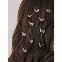 10pcs Metal Mini Butterfly Hair Clips, Gift For Mom, Friends, Teachers, Holiday, Suitable For Women Daily Wear, Vintage Elegant Hair Claws Claw Clips Hair Jaw Clip Hair Clamps Hair Clutch Hair Catcher Clip, Casual - Vàng - Xem 6
