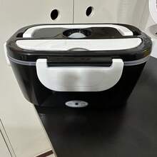 Portable Insulated Lunch Box, Stainless Steel Food Warmer With Sauce Container, Leak-Proof Fruit Bowl And Auto Plug, Electric Heating Lunch Bag For Camping, Picnic, Home Meal Heating, Bento Box With Heater, Dual Compartment Food Container, Sturdy Plastic Container, Hand Wash Care, Commuter, Office Worker