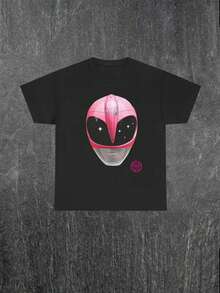 Red Power Ranger Tee Men's And Women's Short-Sleeved T-Shirts For All Seasons - Black 3 - View 6