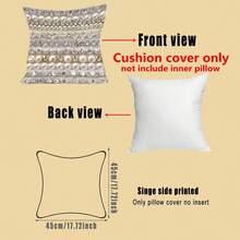 1pc/2pcs Elegant Luxury Square Pillow Covers With Sparkling Rhinestone Design - Modern Style, Mixed Colors, Envelope Closure, Hand Wash Only, Suitable For Office, Car, Living Room, Bedroom Decor (Pillow Insert Not Included), Decorative Pillow Covers, Multipurpose Home Decor - Grey - View 10