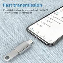 1 个 Lightning 转 USB 快速充电和数据传输适配器，兼容 14/13/12/11/Pro/Pro Max/Mini/Xs Max/XR/X、iPad 和其他 Lightning 端口设备 - 彩色 - 查看 8