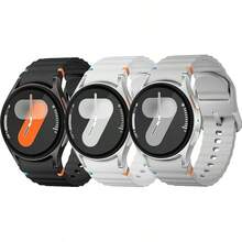 Correa Deportiva para Watch Correa 40mm 44mm, Correa de Silicona Suave Sin Espacio para Watch 6 5 4 FE Correa 40mm 44mm/Watch 6/4 Classic 47mm 43mm 46mm 42mm/Watch 5 pro 45mm Hombres Mujeres, Paquete de 6 - 10-Negro/Blanco/Gris claro - Ver 12