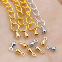 Copper Metal Water Drop Shaped Pendant, Smooth Surface Handmade DIY Jewelry Pendant - Teardrop Pendant - View 1