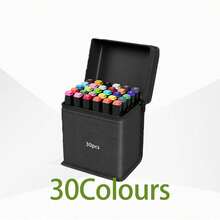 168/120/100/80/60 Colors Artist Marker Pens, Dual Tip Drawing Pens, Suitable For Artists Painting, Sketching, Coloring, Illustration, Anime Design, Art Sketch Drawing Pen Set, Christmas And Birthday Gift, Easter Gift, 204/262/48/40/36/30/30/24/12 Colors Back To School - Black - View 15