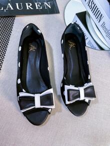 Women Flats - 中號圓點布料 - 查看 7