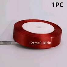 1 卷浅粉色/红色涤纶丝带花束包装丝带（尺寸 0.6/1/1.5/2/2.5/3.8/5 厘米），适用于 DIY 工艺品、礼品包装、婚礼装饰、蝴蝶结制作、婚礼糖果盒包装、圣诞节和派对装饰、婚礼请柬、节日装饰