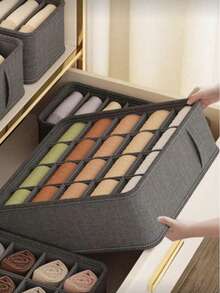 6/7/20 Grid - Cationic Wardrobe Drawer Style Mesh Underwear Storage Box, Foldable Bra Storage Basket And Mesh Sock Storage Box - Multicolor - View 2