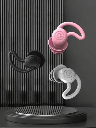 1 Pair Reusable Noise Cancelling Earplugs, Suitable For Sleeping, Work, Travel, Concerts, Swimming, Snoring Hearing Protection