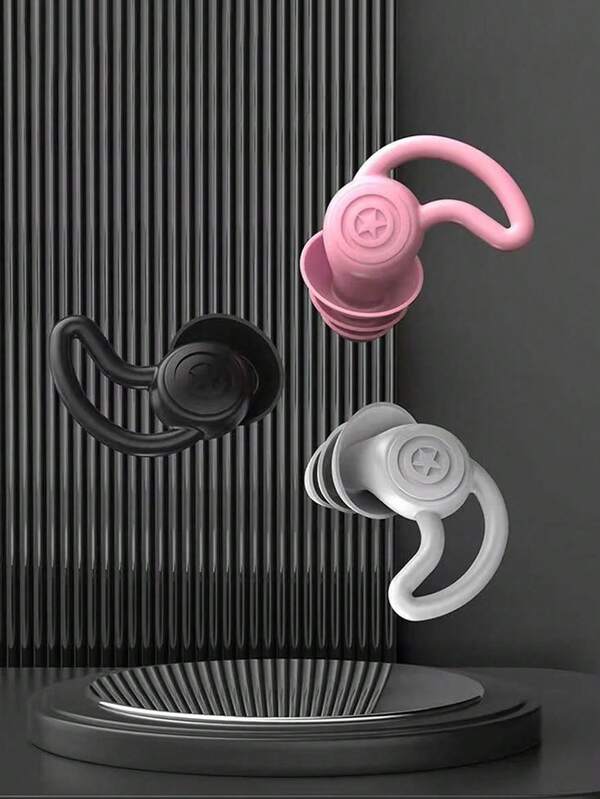 1 Pair Reusable Noise Cancelling Earplugs, Suitable For Sleeping, Work, Travel, Concerts, Swimming, Snoring Hearing Protection