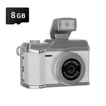 Retro Pocket Mini Camera With Leather Finish - 1080P HD, Vintage Candy - Sized Design With Leather Finish, Tiny Pocket Size Photo Video Cameras With 8GB Card One, 180mAH - Click Shooting With Flash Sound, Built - In Color Filters, Upgraded Selfie Lens, Multi - Functional For Photo/Video/Audio