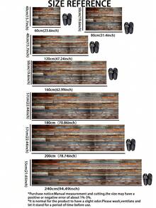 1 pièce Tapis de cuisine en gel de silice avec motif de grain de bois vintage. La conception de couleur et de texture simule l'effet de vieilles planches de bois, avec un style rétro et rustique, qui peut ajouter une atmosphère naturelle et vieillie à l'espace, couramment utilisé dans la création de styles de décoration de ferme, industriels et autres. Tapis de cuisine de luxe et , résistant à la fatigue et amortissant. Tapis de cuisine