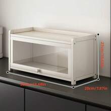 1pc Flip Cover Cup Holder Organizer, Desktop Cup Rack, Multi-Layer Storage Cabinet For Tea/Coffee Cups, Space-Saving, Easy Storage For Mugs