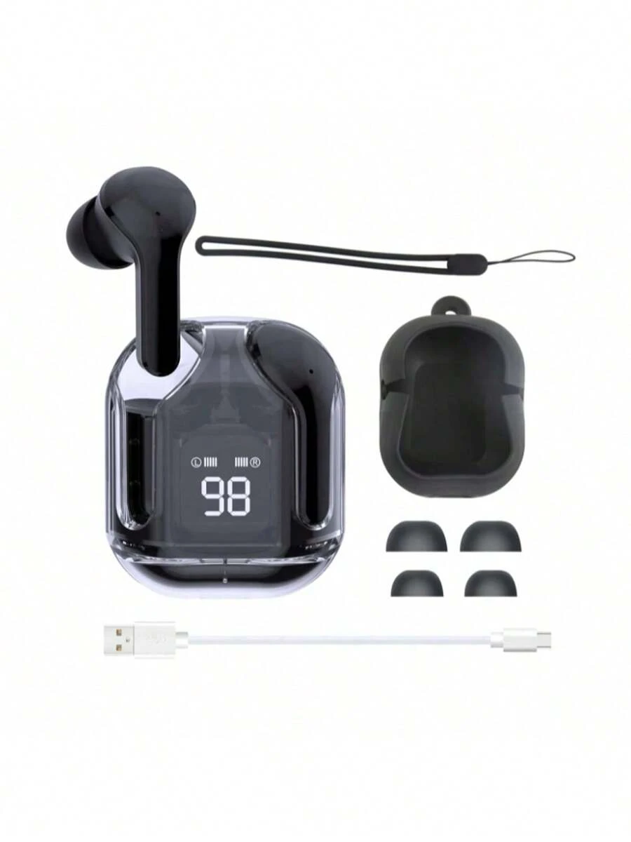 HK3 New UltrapodsMax TWS Wireless Transparent Bluetooth Earphones HIFI Sound Quality 5.3 Applicable - HK3黑 - 查看 1