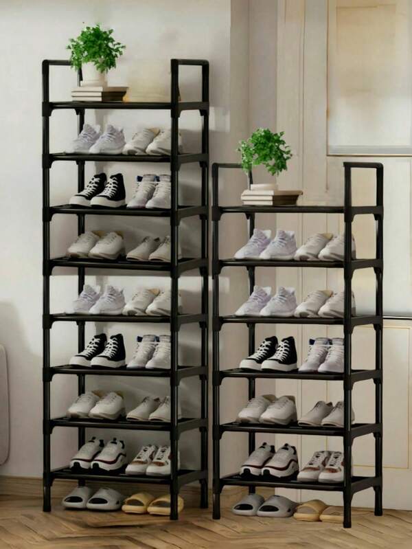 1 pièce Petite étagère à chaussures, 45 cm de large, gain de place, simple et anti-poussière, stable, élégante, facile à démonter et à installer, portable, idéale pour le salon, la chambre, la maison, le bureau, le rangement multicouche, les cadeaux de Noël, les cadeaux pour enfants. Les accessoires et les styles sont expédiés au hasard.