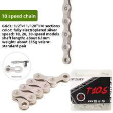 1 pieza Cadena de bicicleta dorada ENLEE para bicicletas de 6/7/8/9 velocidades, de acero duradero con diseño decorativo de cadena, resistente a la oxidación y con baño electrolítico, para bicicletas de montaña y de carretera, fácil instalación, engranaje de bicicleta