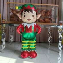 1/2 Dozen 48inch Christmas StandingFoil Balloons - Self-Sealing Red & GreenDesign With Striped Pants, Pointed Ears And Hat - Indoor/Outdoor Holiday Decor, Suitable For Home, Party, Thanksgiving & Christmas - Includes Inflation Nozzle, No Power Needed, Festive Home Decor, Vibrant Holiday Balloons, Easy Self-Sealing Balloons - Red - View 4