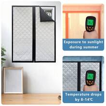 Windproof & Thermal Blackout Curtains, Suitable For Rooms, Living Rooms, Bathrooms, Zipper Design No Drilling Required, Easy Installation, Winter Wind Blocker