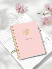 1pc Daily Planner Notebook, A5 Minimalist Daily Task Planner With Progress Tracker, Notes & Priorities,Perfect For Personal, Work & School Use,Office Supplies,Christmas Gifts,Office Desk Accessories